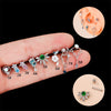 Fashion Flower Metal Plating Inlay Zircon Ear Studs 1 Piece