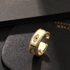 Fashion Eye Copper Gold Plated Zircon Open Ring