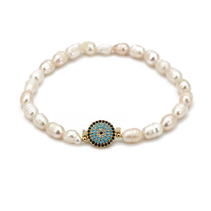 Simple Style Devil's Eye Zinc Alloy Beaded Bracelets 1 Piece