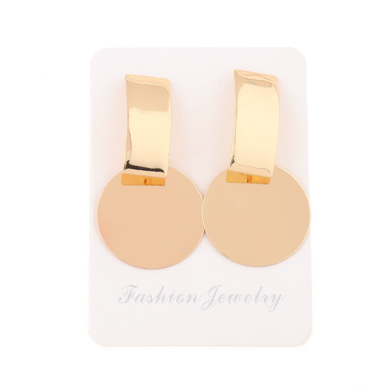 Retro Geometric Round Square Alloy Patchwork Women's Drop Earrings 1 Pair