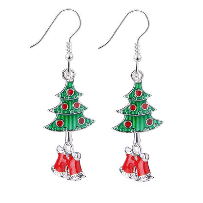 Fashion Santa Claus Elk Alloy Artificial Pearls Women's Earrings 1 Pair