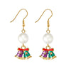 Fashion Santa Claus Elk Alloy Artificial Pearls Women's Earrings 1 Pair