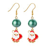 Fashion Santa Claus Elk Alloy Artificial Pearls Women's Earrings 1 Pair