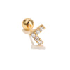 Fashion Flower Brass Inlay Zircon Ear Studs 1 Piece