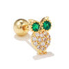 Glam Animal Brass Plating Zircon Ear Studs 1 Piece