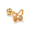 Fashion Geometric Brass Plating Zircon Ear Studs 1 Piece