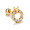 Fashion Geometric Brass Plating Zircon Ear Studs 1 Piece