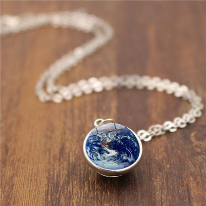 Simple Style Earth Alloy Plating Inlay Glass Women's Pendant Necklace 1 Piece