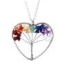 Ethnic Style Tree Artificial Crystal Alloy Beaded Hollow Out Women's Pendant Necklace 1 Piece