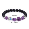 Fashion Devil's Eye Palm Artificial Crystal Stone Irregular Beaded Polishing Bracelets 1 Piece