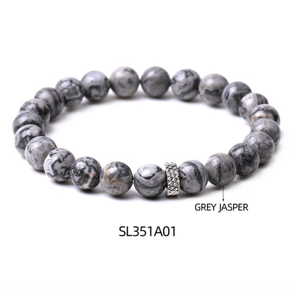 Simple Style Round Stone Beaded Bracelets