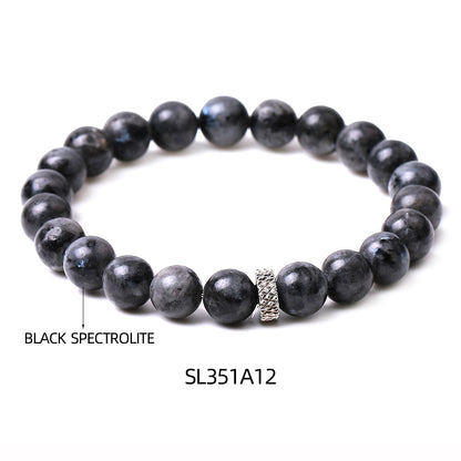 Simple Style Round Stone Beaded Bracelets