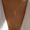 Retro Snake Alloy Rhinestone Women's Necklace