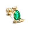 Fashion Dinosaur Bear Rabbit Copper Screw Puncture Screw Ball Ear Nail