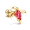 Streetwear Animal Fruit Brass Gem Ear Studs 1 Piece