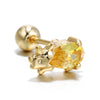 Streetwear Animal Fruit Brass Gem Ear Studs 1 Piece