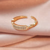 Retro Printing Copper Zircon Rings