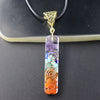 Fashion Square Natural Stone Epoxy Pendant Necklace 1 Piece