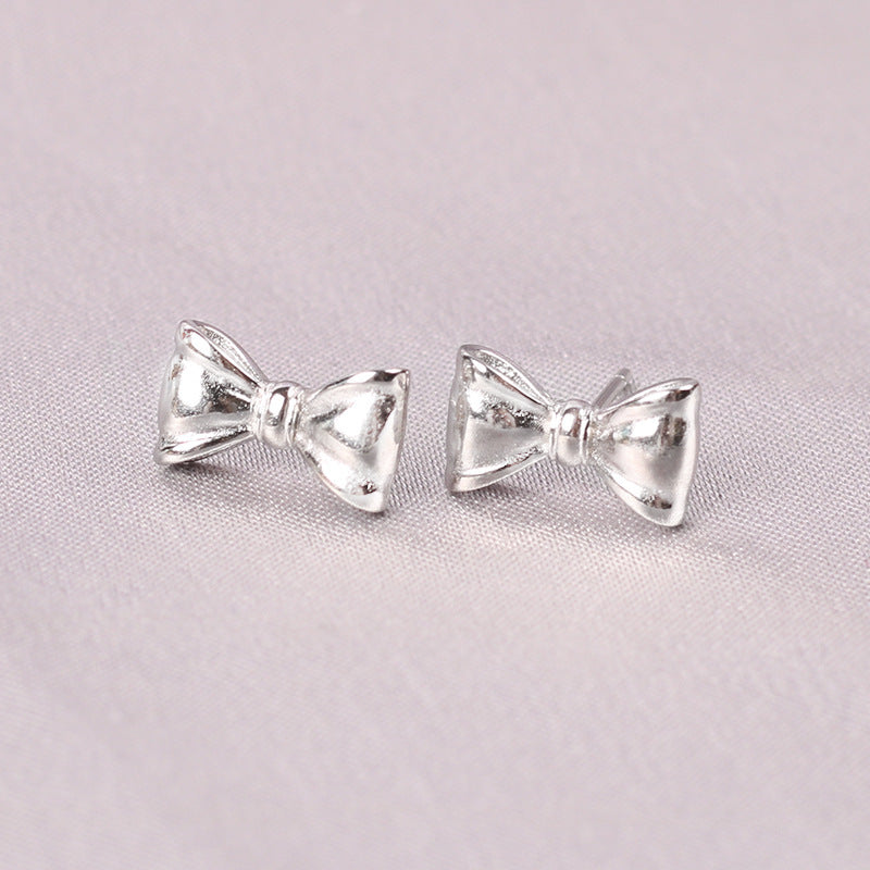 Fashion Pineapple Butterfly Bow Knot Silver Plated Plating Women's Ear Studs 1 Pair