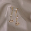 Fashion Star Heart Shape Bow Knot Imitation Pearl Alloy Rhinestone Tassel Women's Earrings 1 Pair