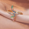 Retro Printing Copper Zircon Rings