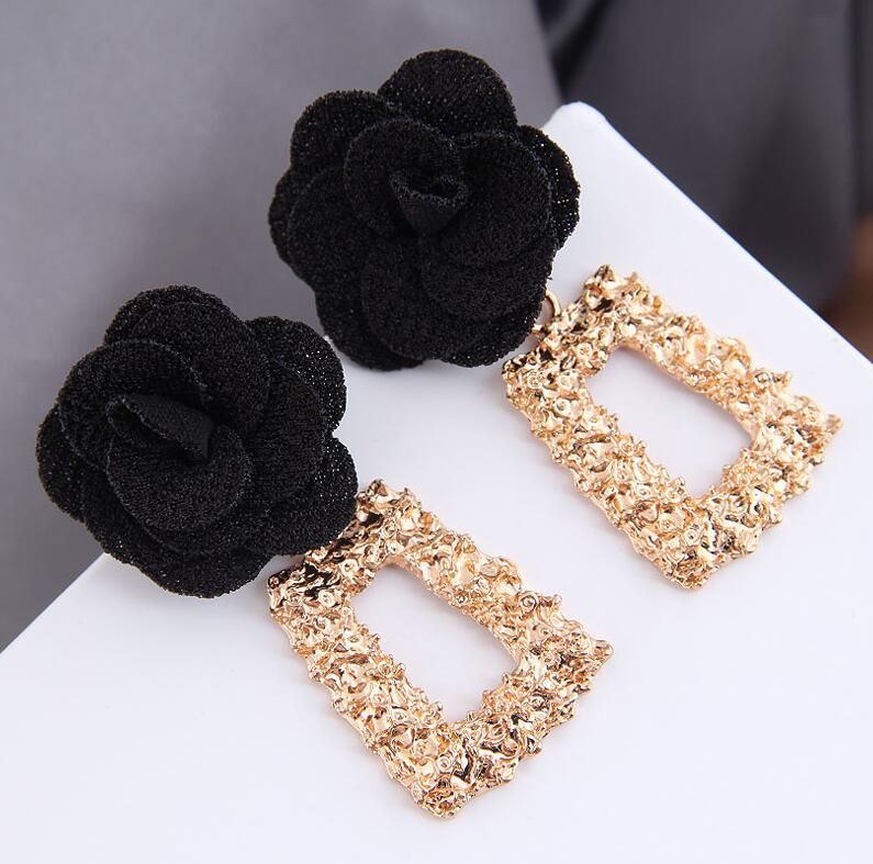 Fashion Flower Alloy Plating Women's Drop Earrings 1 Pair