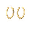 Fashion Circle Copper Gold Plated Hoop Earrings 1 Pair