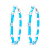 Exaggerated Geometric Copper Plating Zircon Hoop Earrings 1 Pair