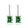 Fashion Square Copper Plating Inlay Zircon Drop Earrings 1 Pair