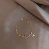 Sweet Heart Shape Alloy Pearl Inlay Rhinestones Women's Bracelets 1 Piece