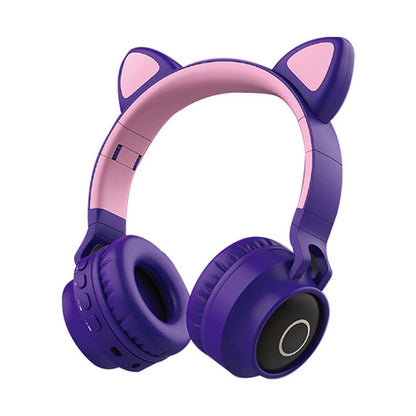 Cat Ears Glowing Head-Mounted Mobile Phone Wireless Headset