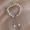 Elegant Geometric Pearl Beaded Bracelets