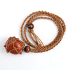 Ethnic Style Solid Color Natural Stone Pendant Necklace 1 Piece