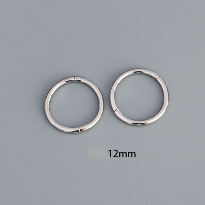 Fashion Geometric Silver Plating Hoop Earrings 1 Pair