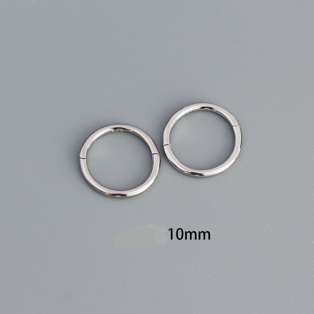 Fashion Geometric Silver Plating Hoop Earrings 1 Pair