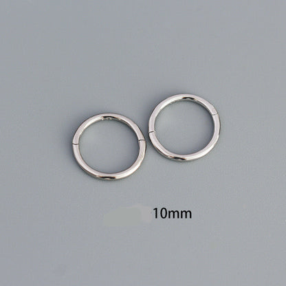 Fashion Geometric Silver Plating Hoop Earrings 1 Pair