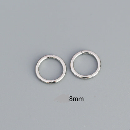 Fashion Geometric Silver Plating Hoop Earrings 1 Pair