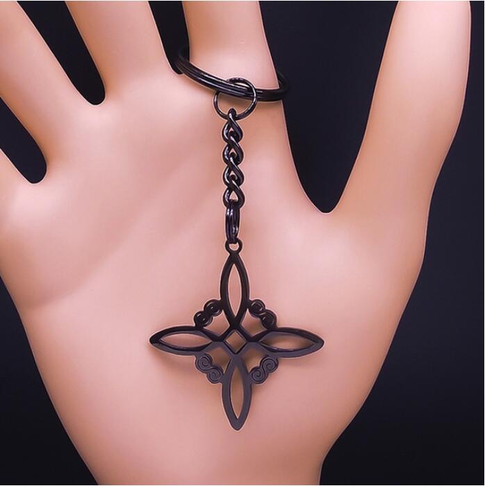 Simple Style Cross Witches Knot Alloy Hollow Out Unisex Pendant Necklace