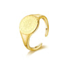 Simple Style Leaf Titanium Steel Gold Plated Gold Plated Open Ring