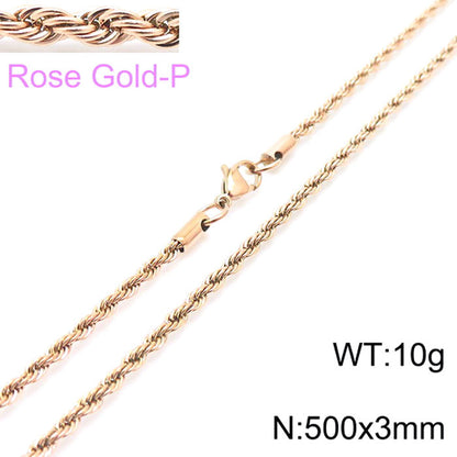 Fashion Geometric Solid Color Titanium Steel Plating Necklace 1 Piece