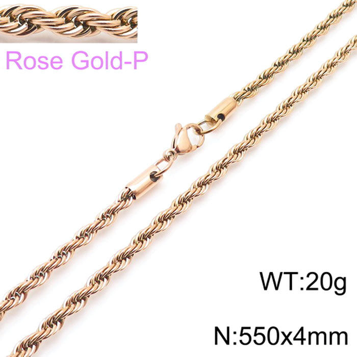 Fashion Geometric Solid Color Titanium Steel Plating Necklace 1 Piece