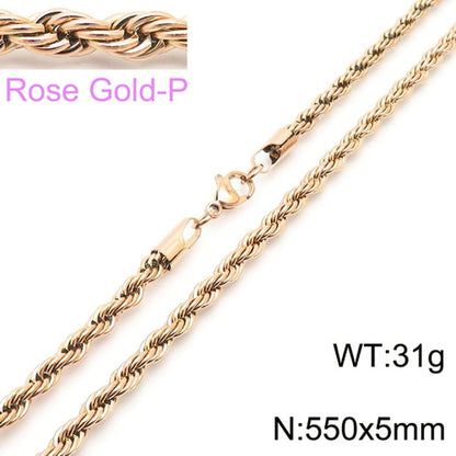 Fashion Geometric Solid Color Titanium Steel Plating Necklace 1 Piece