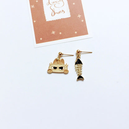 Cute Cat Alloy Enamel Women's Drop Earrings 1 Pair