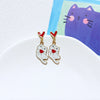 Cute Cat Alloy Enamel Women's Drop Earrings 1 Pair