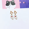 Cute Cat Alloy Enamel Women's Drop Earrings 1 Pair