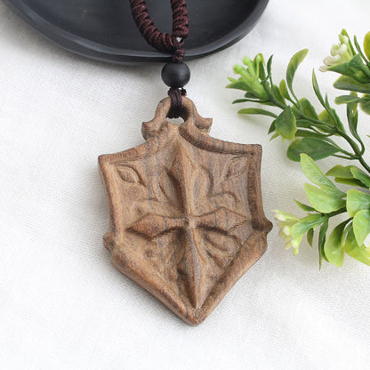 Simple Style Irregular Wood Handmade Women's Pendant Necklace 1 Piece