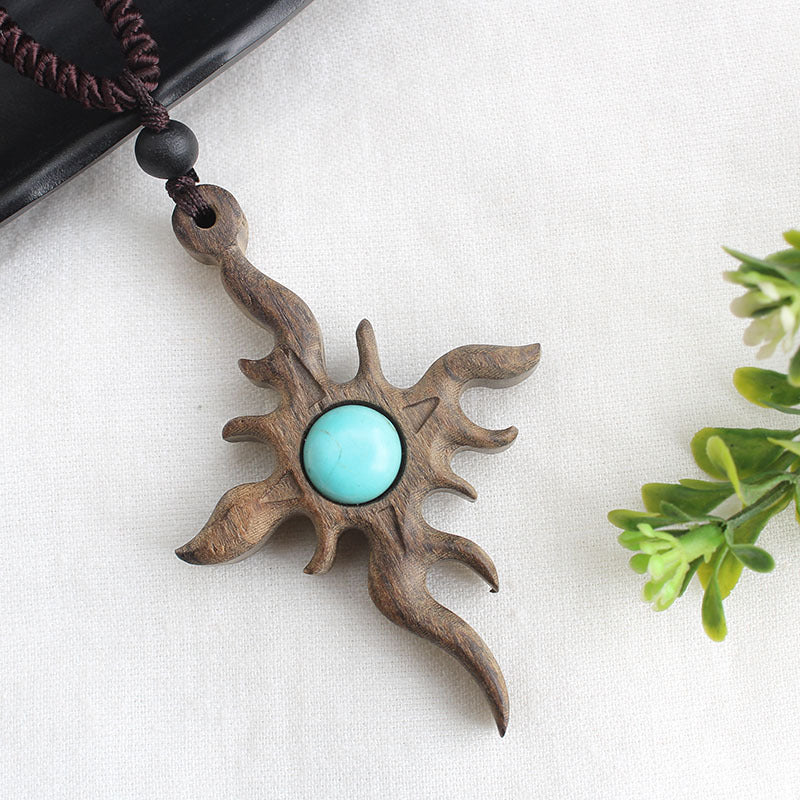 Simple Style Irregular Wood Handmade Women's Pendant Necklace 1 Piece