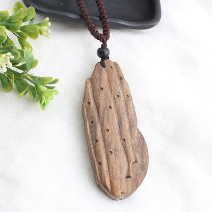 Simple Style Irregular Wood Handmade Women's Pendant Necklace 1 Piece