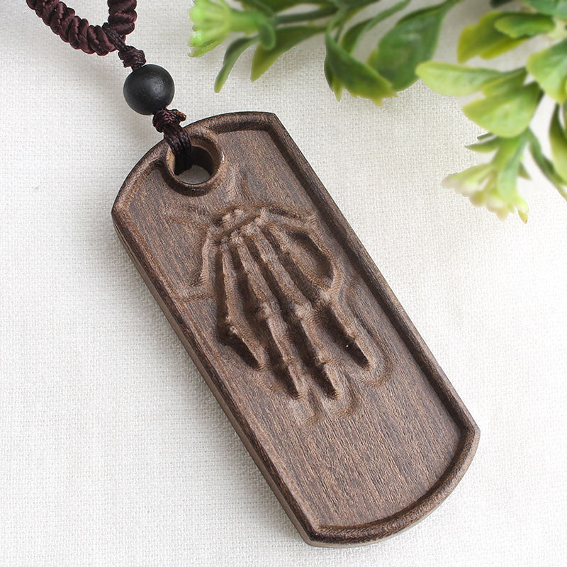 Simple Style Irregular Wood Handmade Women's Pendant Necklace 1 Piece