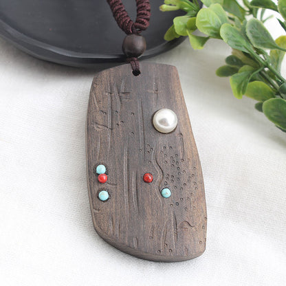 Simple Style Irregular Wood Handmade Women's Pendant Necklace 1 Piece